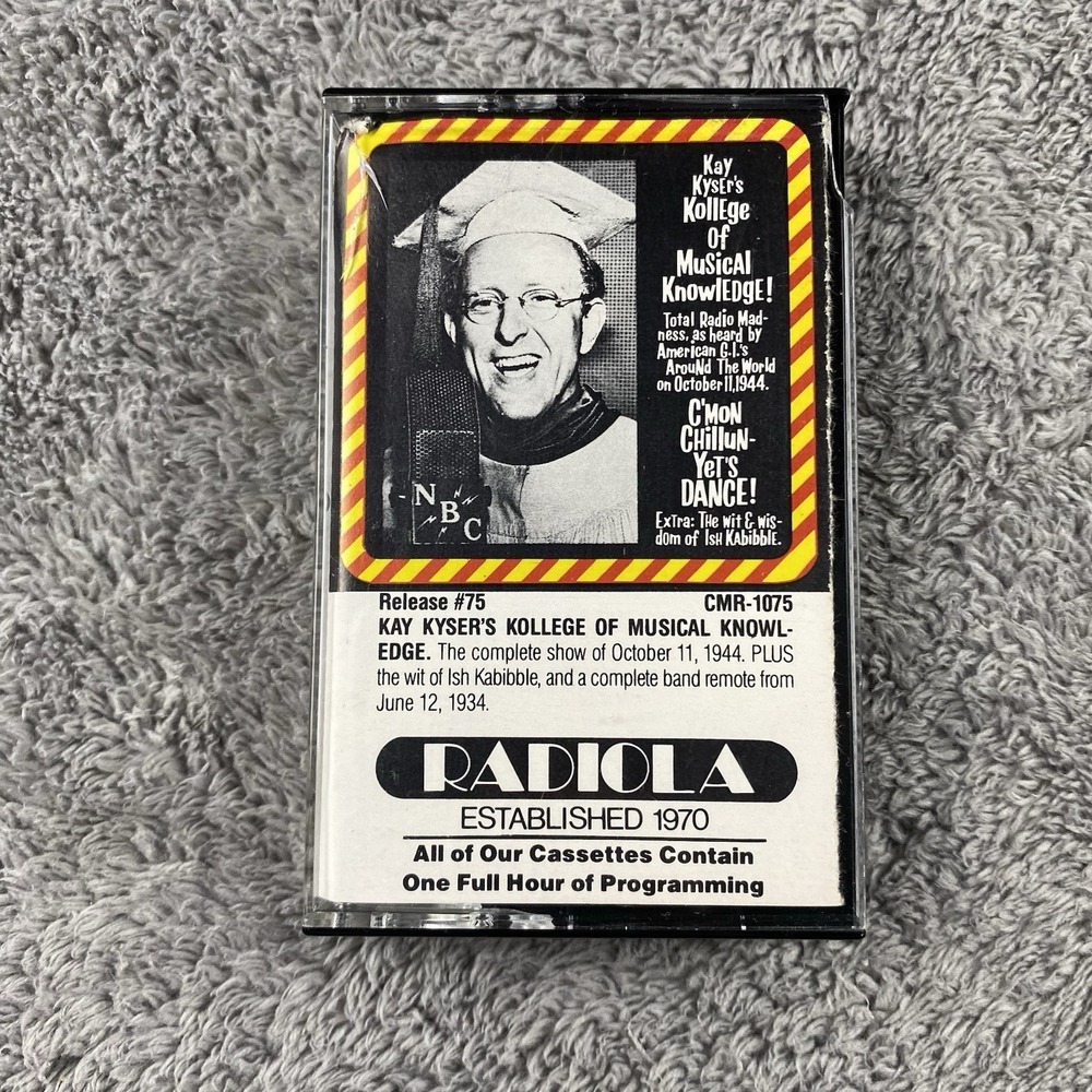 Kay Kyser's Kollege of‎ Musical Knowledge Cassette Tape Radiola